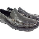 COLE HAAN MENS LOAFERS BLACK LEATHER CASUAL SLIP ON SHOES SIZE 12 M