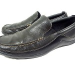 COLE HAAN MENS LOAFERS BLACK LEATHER CASUAL SLIP ON SHOES SIZE 12 M