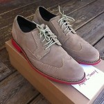 Cole Haan Men Size 9M Casual Oxford Style Wing Tip Shoes Suede