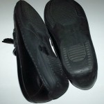 Men’s Cole Haan Black Leather Tassel moccasin loafer 8.5 Medium EUC