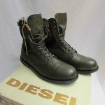 BNIB NEW DIESEL MEN FU-LL GREEN OLIVE NIGHT FASHION ARMY BOOTS SHOES $295 12/45