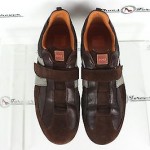 Mens BOSS HUGO BOSS Stylish Brown leather Fashion Sneakers sz 43 M $350