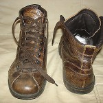 BOSS by HUGO BOSS ITALY BROWN LEATHER LACE UP ANKLE BOOTS SHOES size 11