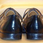 Men’s Cole Haan Black Leather w/Perforated Trim Wing-Tip Oxfords Size 9.5 D