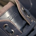 $330 Hugo Boss Leather Fashion Sneakers Navy Blue Mens Shoes Oxford