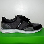 Hugo Boss Gray Black Green Leather Men’s Fashion Sneakers Size 12 NEW