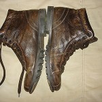BOSS by HUGO BOSS ITALY BROWN LEATHER LACE UP ANKLE BOOTS SHOES size 11