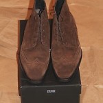 Brand New w Box Hugo Boss Clelior Suede Wingtip Ankle Boots for Men, Size US 9