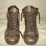 BOSS by HUGO BOSS ITALY BROWN LEATHER LACE UP ANKLE BOOTS SHOES size 11