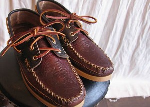 Yuketen – Embossed and Stitched Boat Shoes