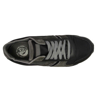 Diesel Mens Loop Black Peat Brown Gray Casual Sneakers Shoes