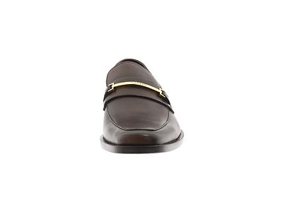 Hugo Boss Mens Carl Dark Brown Slip-on Business Casual Bit Loafers Dress Shoes