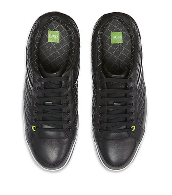HUGO BOSS Mens Shoes Fashion Black Sneakers APACHE WAFER – BOSS GREEN New In Box