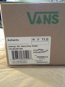 Hemp Authentic Vans Sz11