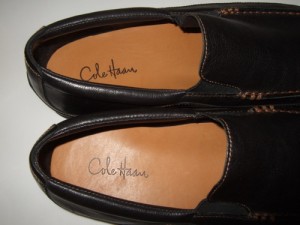 Cole Haan Black Leather Driver Slip On Loafers Mens Sz.11.5 M Worn 1X