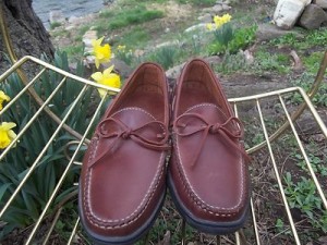 Men’s COLE HAAN Boat Shoe, Rust Color Leather, Size: 10M #M92678