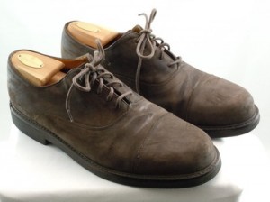 COLE HAAN Mens Brown Nubuck Leather Oxfords US 10.5D