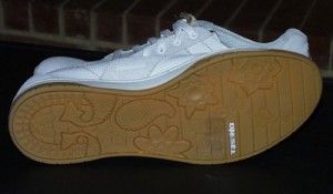 Diesel Boksich Oxford Sneakers, Perforated Leather Upper, White/Gray, 12.5, New