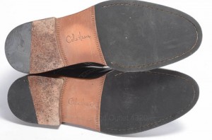 COLE HAAN 10 black leather CLASSIC plain toe lace perforated oxford shoe $250
