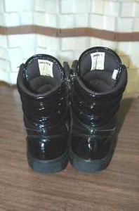DIESEL MEN’S BLACK HIGH TOP FAUX PATENT LEATHER ZIP ATHLETIC FASHION SHOES~10