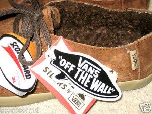 VANS SKATEBOARDING MENS RATA VULC FLEECE BROWN LEATHER FAUX FUR SHOES SIZE 11.5