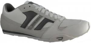 New $95 DIESEL Gunner  Men  Shoes Size US 13  EU 47 White / Charcoal Gray