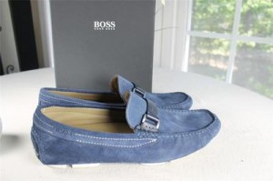 New Men’s BOSS Black by Hugo Boss “Drefinno” Driver, Blue, Size 8