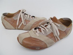 Diesel Hugo Tan Beige Leather Lace up Oxfords Sneakers Mens sz 11