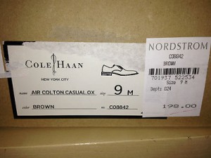 Cole Haan (Nike Air Soles) Men’s Brown Air Colton Casual Ox – Men’s 9-NEW W BOX