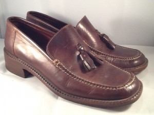 COLE HAAN Mens Brown Leather Tassel Loafers Size 10 Medium