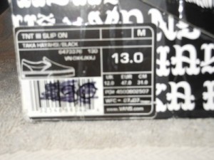 Vans TNT III Slip On,Taka Hayashi,Mens U.S. Size 13