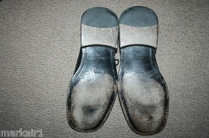 HUGO BOSS BLACK LEATHER OXFORDS, SIZE 8.5 D, VERY COOL AND COMFY SHOES!