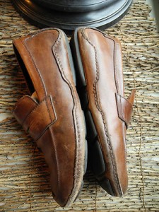 Cole Haan ~ Vintage Brown Leather Penny Loafer/Driving Moc ~ US Size 8.5 M