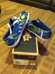 Vans Rata Vulc Aloha Floral Classic Blue 9 Slip On Canvas Half Cab Sk8 Hi