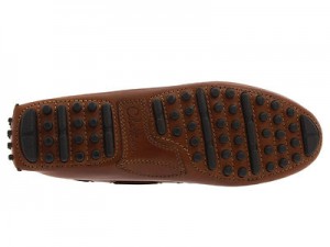 Cole Haan Mens Air Grant Papaya Brown Driving Drivers Loafers Slip-On Shoes
