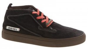New $125 DIESEL Newbie Men Shoe Size US 9.5 EU 42.5 Coffee Bean