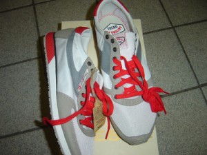 NEW MENS DIESEL “PASS ON” GREY/TAUPE/RED LACE SNEAKERS SIZE 10 M
