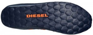 New $95 DIESEL Gunner  Men  Shoes Size US 10.5  EU 44 Navy / Orange