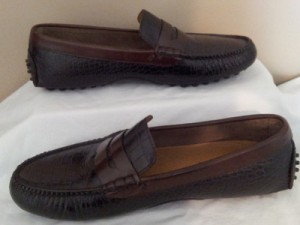 Cole Haan Men’s Loafer Size 9 1/2 Brown Croc Print