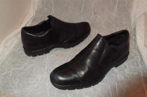 Mens COLE HAAN Black Leather Moc Style LOAFERS Nike Air Size 7 M COMFORT!