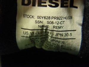 DIESEL REMYSIZE 13 M WHITE LEATHER FASHION SNEAKERS