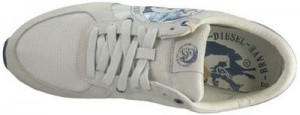 New $95 DIESEL A-Head Men  Shoes Size US 10.5 EU 44  Vaporous Grey / White