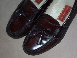 Men’s Cole Haan Brown Leather Sole Pinch Tassel Shoes Loafers Slip Ons size 10D