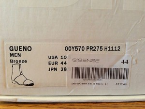 MEN’S USED DIESEL GUENO BRONZE METALLIC LEATHER ANKLE BOOT SHOE, SZ 10 (44 EU)