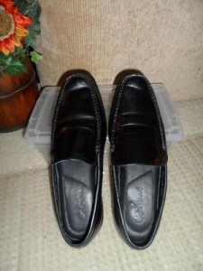 Cole Haan Nike Air Men’s Black Leather Casual Slip On Loafer Shoes Size 9.5 M