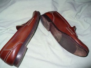 d COLE HAAN BROWN LEATHER PENNY LOAFERS MENS 10.5 D