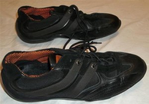 HUGO BOSS ORANGE Black Suede & Leather Low-Top Sneakers Shoes 43 / 10 MINT