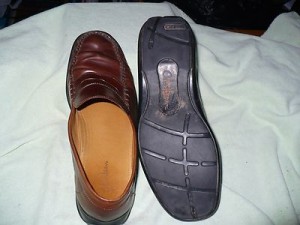 m COLE HAAN NIKE AIR BROWN LEATHER PENNY LOAFERS MENS 9.5 M
