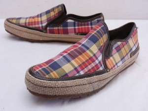 Mens 10.5 COLE HAAN Nike Air Plaid Slip On Espadrille Loafer Casual Shoes