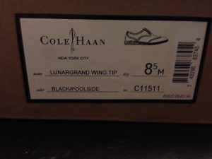 Mens cole haan Lunar Grand Size 8.5 Black Poolside used